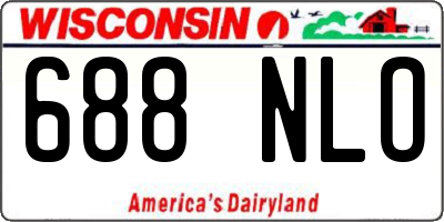 WI license plate 688NLO