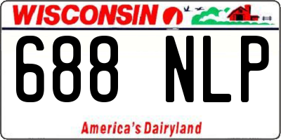 WI license plate 688NLP