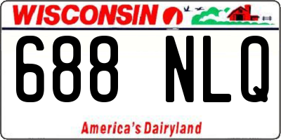 WI license plate 688NLQ
