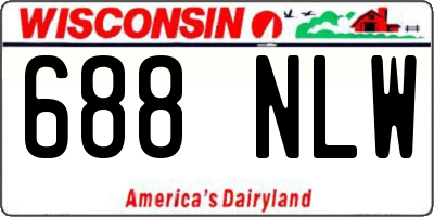 WI license plate 688NLW