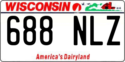 WI license plate 688NLZ