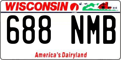 WI license plate 688NMB