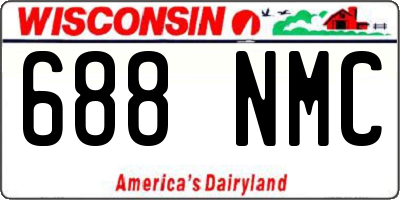 WI license plate 688NMC