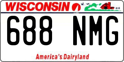 WI license plate 688NMG