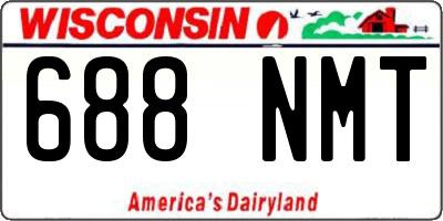 WI license plate 688NMT