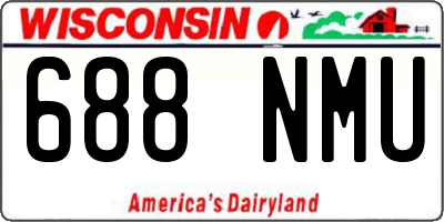 WI license plate 688NMU