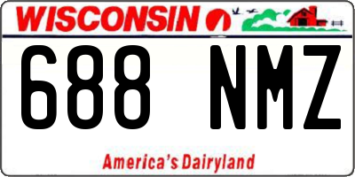 WI license plate 688NMZ