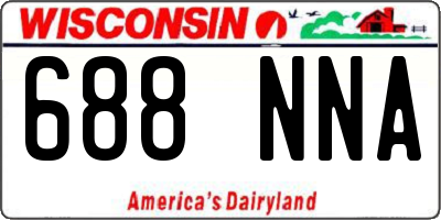 WI license plate 688NNA
