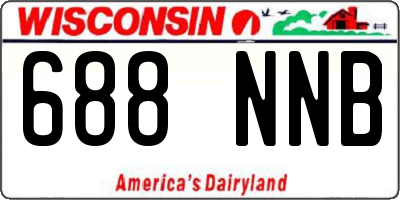 WI license plate 688NNB