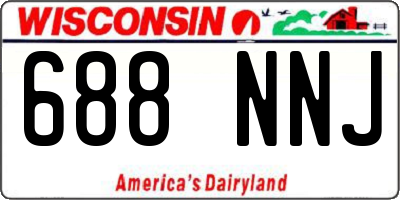 WI license plate 688NNJ