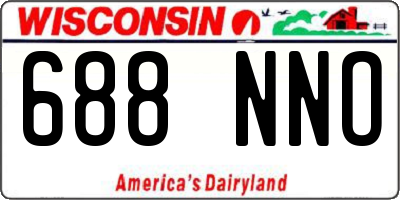 WI license plate 688NNO