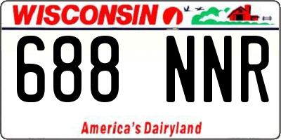 WI license plate 688NNR