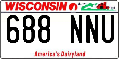 WI license plate 688NNU