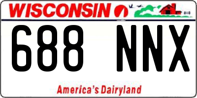 WI license plate 688NNX