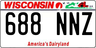 WI license plate 688NNZ