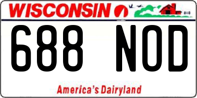 WI license plate 688NOD