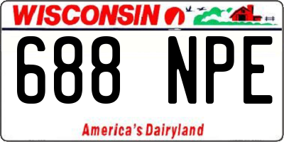 WI license plate 688NPE