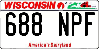 WI license plate 688NPF