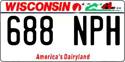 WI license plate 688NPH