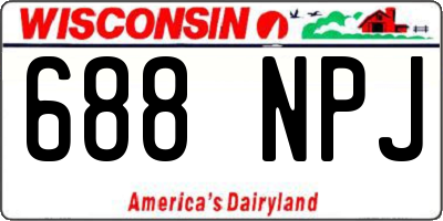 WI license plate 688NPJ