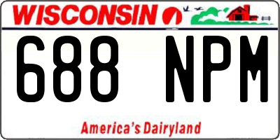 WI license plate 688NPM
