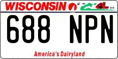 WI license plate 688NPN