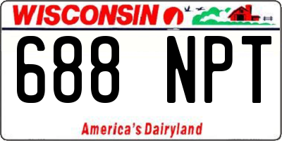 WI license plate 688NPT