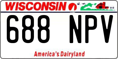 WI license plate 688NPV