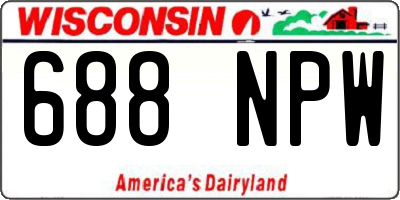 WI license plate 688NPW