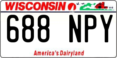 WI license plate 688NPY