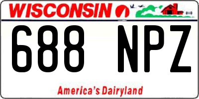 WI license plate 688NPZ
