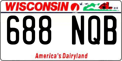 WI license plate 688NQB