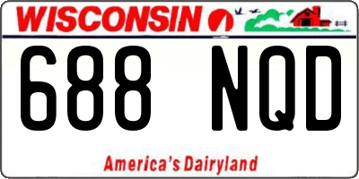 WI license plate 688NQD
