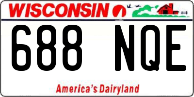 WI license plate 688NQE
