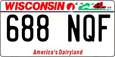 WI license plate 688NQF