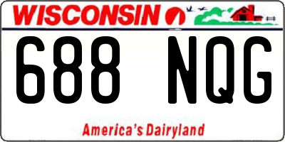 WI license plate 688NQG