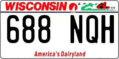 WI license plate 688NQH
