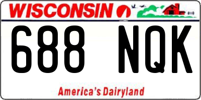 WI license plate 688NQK