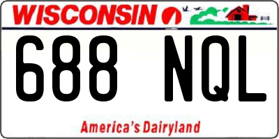 WI license plate 688NQL