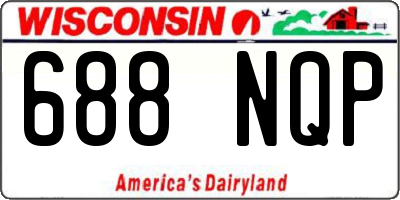 WI license plate 688NQP