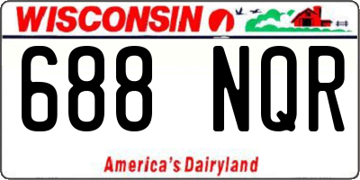 WI license plate 688NQR
