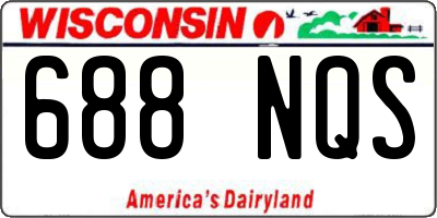 WI license plate 688NQS