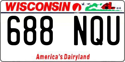 WI license plate 688NQU