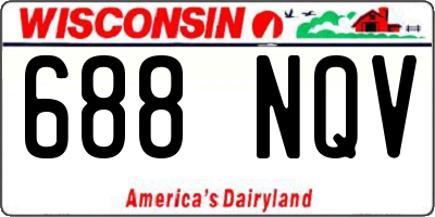 WI license plate 688NQV