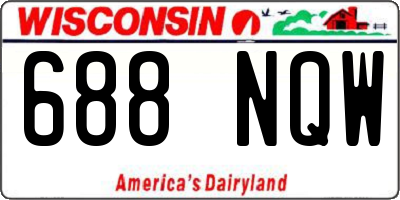 WI license plate 688NQW