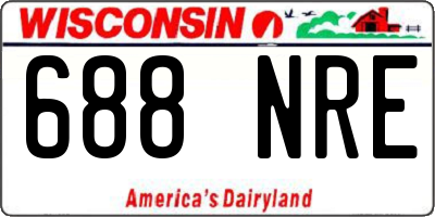 WI license plate 688NRE