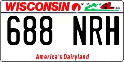 WI license plate 688NRH