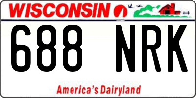 WI license plate 688NRK