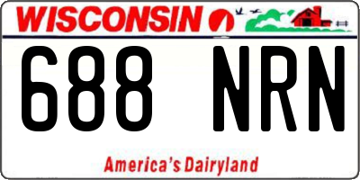 WI license plate 688NRN
