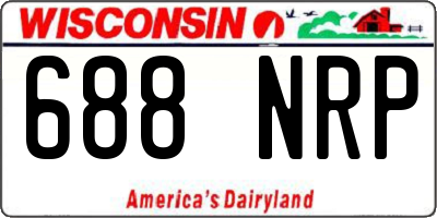 WI license plate 688NRP